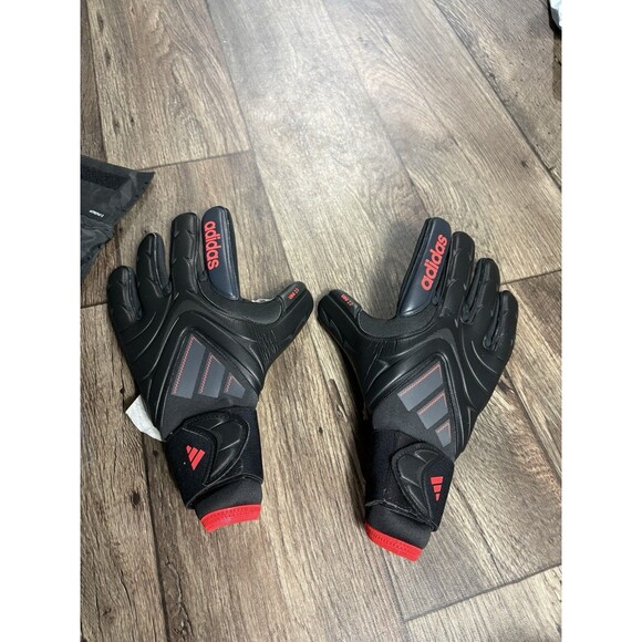 $130 Men Adidas Copa GL Pro G2 Goalkeeper Goalie Gloves JJ2204 Black Red Size 10 - Picture 1 of 5